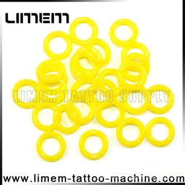 Le plus récent vente chaude coloré Tattoo Machine Silicone jaune O Ring